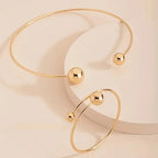 Set de Collar y Pulsera Minimalist Glow | Oro