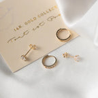 Set de Pendientes de Piedra Dara Brillane | Oro