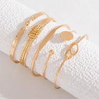Set de Pulseras Elegancia con Nudos | Oro