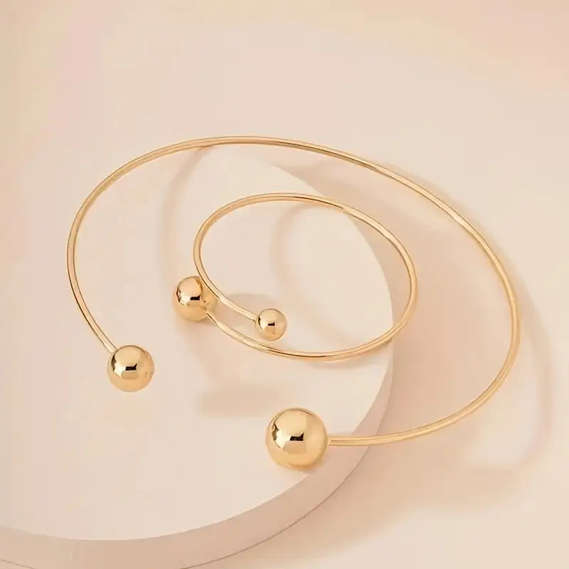 Set de Collar y Pulsera Minimalist Glow | Oro