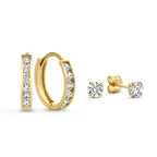 Set de Pendientes de Piedra Dara Brillane | Oro