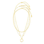 Collar de Círculo Abierto de Tres Hileras | Oro