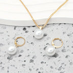Set de Joyas de Perlas Golden Grace | Oro